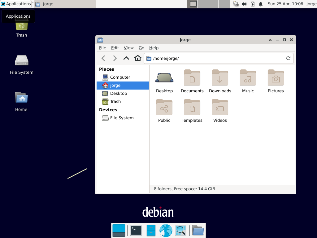 میزکار Xfce